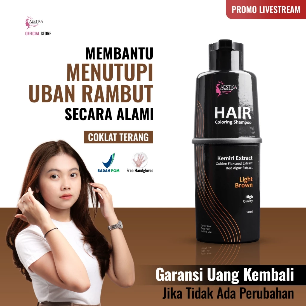Rahasia Rambut Bebas Uban dalam 5 Menit! Shampo Penutup Uban Aestika, Solusi Instan yang Aman