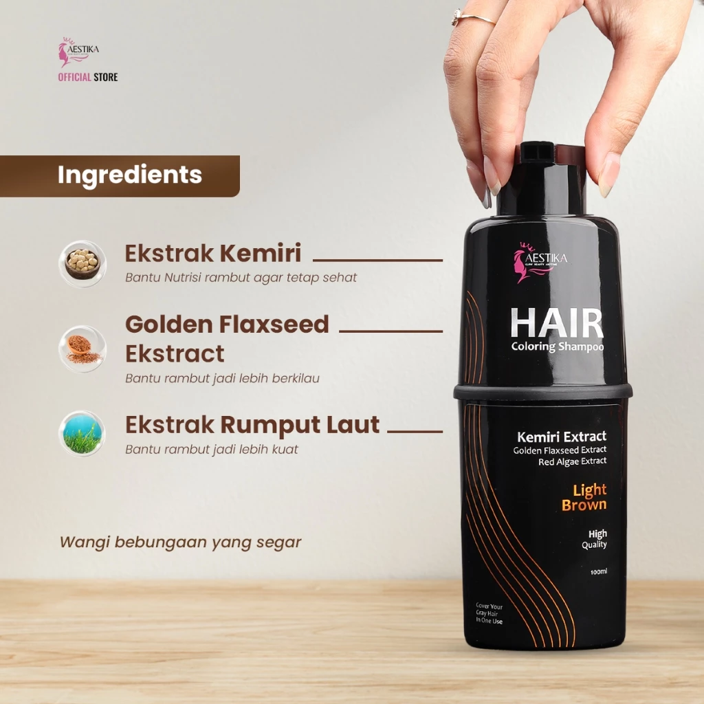 Rahasia Rambut Bebas Uban dalam 5 Menit! Shampo Penutup Uban Aestika, Solusi Instan yang Aman