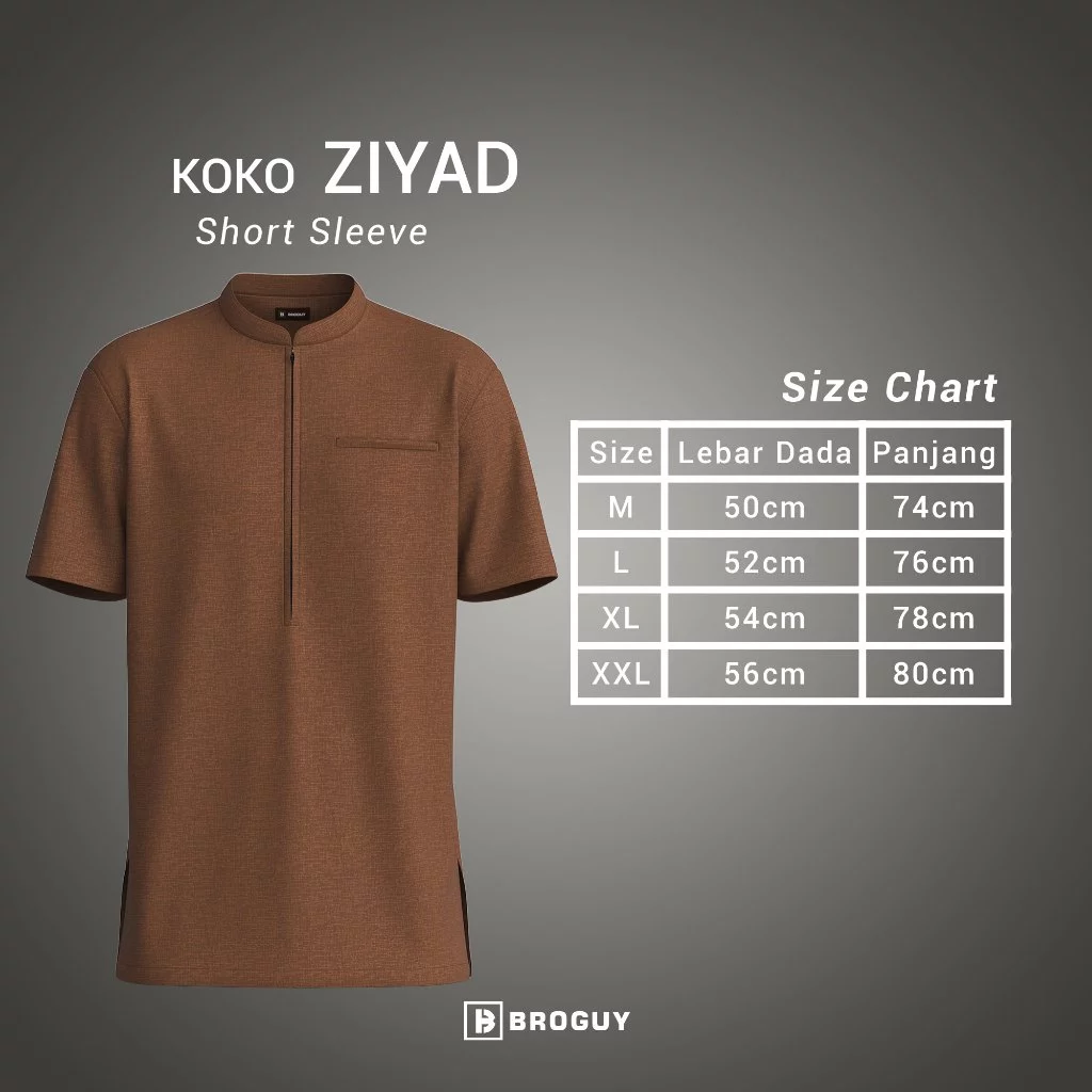 Tampil Keren & Nyaman di Hari Raya! Review BROGUY Kemeja Koko Pria Ziyad