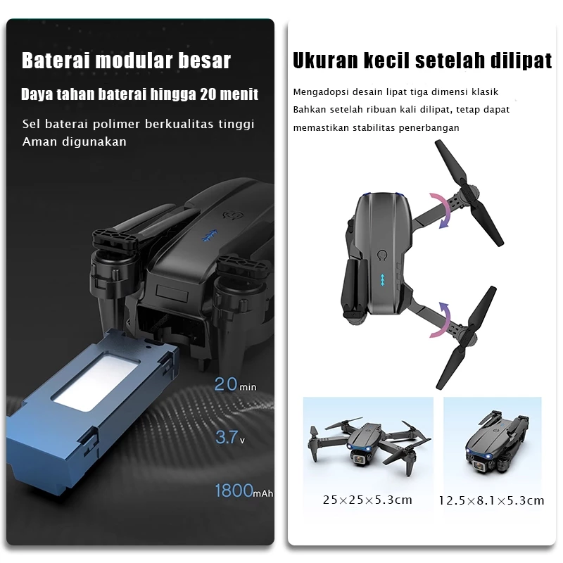 Smart Drone 4K: Drone Mini RC dengan Kamera HD dan Fitur Canggih!