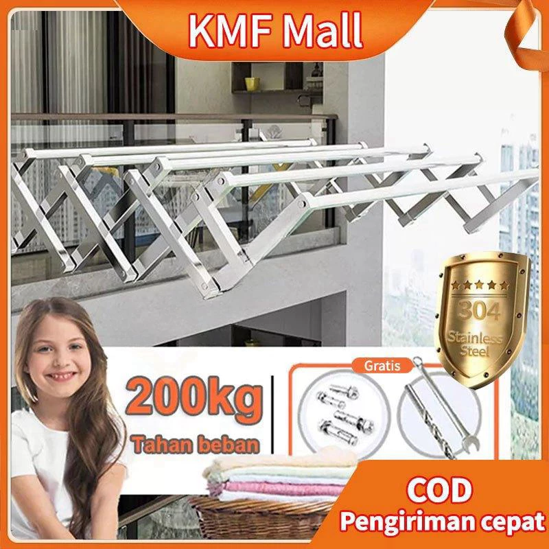 Solusi Hemat Ruang dan Estetik: Jemuran Baju Dinding Stainless Steel Dorong Tarik